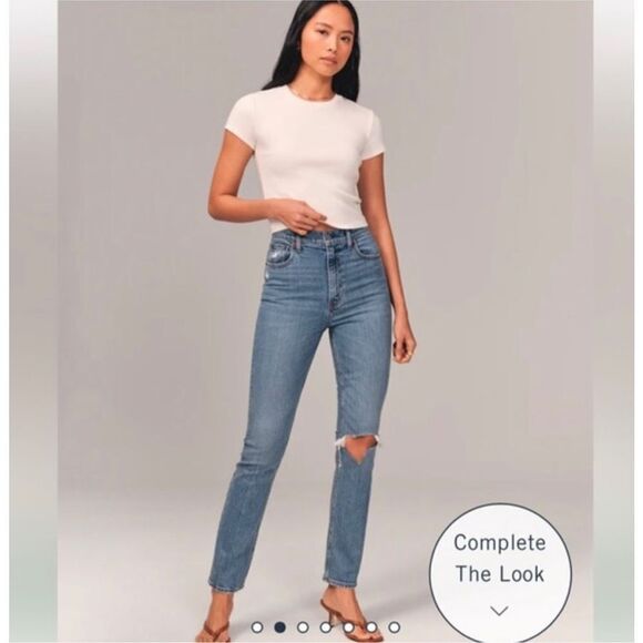 Abercrombie & Fitch The 90s Slim Straight Ultra High Rise Jeans - Picture 1 of 11